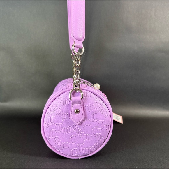 Juicy Couture String Of Pearls Roll Bag Violet Tulle - Rhinestone logo - Picture 4 of 8